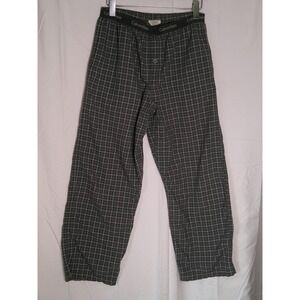 Calvin Klein Mens Grey Windowpane Plaid Cotton Pajama Pants Sleep Bottoms Size M
